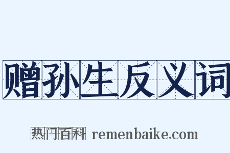 赠孙生反义词是什么意思的图片